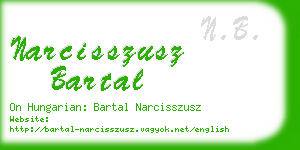 narcisszusz bartal business card